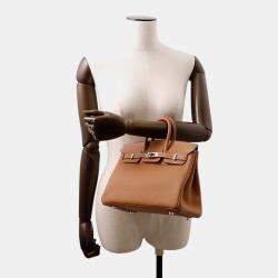 Pre Owned Hermes Birkin Gold Togo Leather Size 25