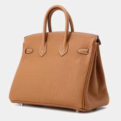Pre Owned Hermes Birkin Gold Togo Leather Size 25
