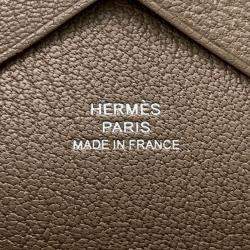 Pre Owned Hermes Calvi Duo Etoupe Chevre Myzore Goatskin