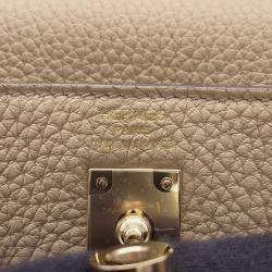 Pre Owned Hermes Kelly Retourne Trench Togo Leather Size 25