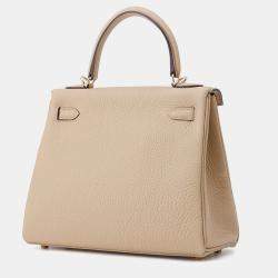 Pre Owned Hermes Kelly Retourne Trench Togo Leather Size 25