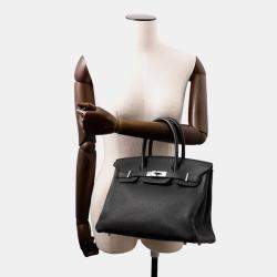 Pre Owned Hermes Birkin Black Togo Leather Size 30