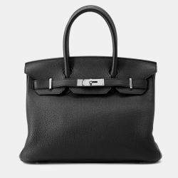 Pre Owned Hermes Birkin Black Togo Leather Size 30