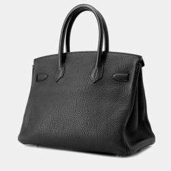 Pre Owned Hermes Birkin Black Togo Leather Size 30