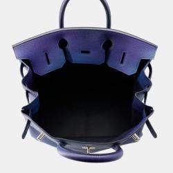 Pre Owned Hermes Haut A Courroies Cosmos Blue Nuit/Violet gradation Togo Leather Size 40