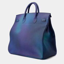 Pre Owned Hermes Haut A Courroies Cosmos Blue Nuit/Violet gradation Togo Leather Size 40