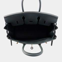 Pre Owned Hermes Birkin Vert Mangrove Togo Leather Size 25