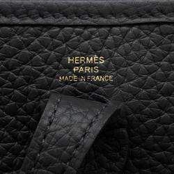 Pre Owned Hermes Evelyne Amazon Long Black Taurillon Clemence TPM