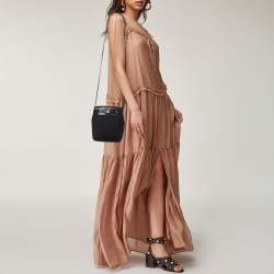 مملوكة مسبقًا Hermès Black/Beige Toile and Vache Hunter Leather 2-in-1 Herbag TPM Bag