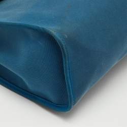 Pre Owned حقيبة هيرميس هيرباج زيپ 31 توال قماش بلو فريدا/أسود وفاش هانتر