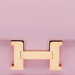 Pre Owned حقيبة هيرمس كونستانس III 24 سيلفستر جلد إبسوم موف إكسسوار ذهبي وردي 