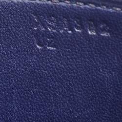 مملوكة مسبقًا حقيبة هيرمس كونستانس 18 ميني جلد إبسوم أزرق زفيري إكسسوار مطلي ذهبي