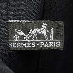 Pre Owned Hermes Fourre Tout Black/Grey Canvas Tote