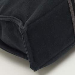 Pre Owned Hermes Fourre Tout Black/Grey Canvas Tote
