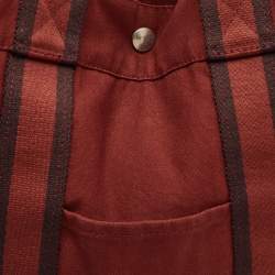 Pre Owned حقيبة هيرمس فوري توت قماش أحمر