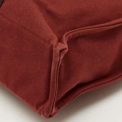 Pre Owned حقيبة هيرمس فوري توت قماش أحمر