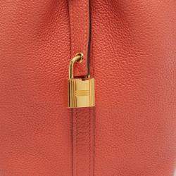 Pre Owned Hermes Capucine Togo Leather Picotin Lock 18 Bag