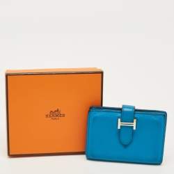 Pre Owned حاملة بطاقات هيرمس بيرن جلد أبسوم توسكا
