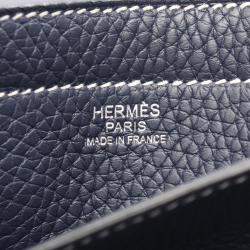 مملوكة مسبقًا حقيبة توت هيرمس كاباس سيلير 46 جلد توريلون كليمنس أزرق كحلي نافي بلو نوي