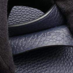 مملوكة مسبقًا حقيبة توت هيرمس كاباس سيلير 46 جلد توريلون كليمنس أزرق كحلي نافي بلو نوي