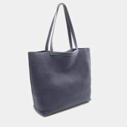 مملوكة مسبقًا حقيبة توت هيرمس كاباس سيلير 46 جلد توريلون كليمنس أزرق كحلي نافي بلو نوي