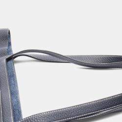 مملوكة مسبقًا حقيبة توت هيرمس كاباس سيلير 46 جلد توريلون كليمنس أزرق كحلي نافي بلو نوي