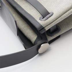 Pre Owned حقيبة هيرمس مينى إيكرو تويل H قماش جلد هنتر شوالدر