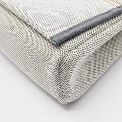 Pre Owned حقيبة هيرمس مينى إيكرو تويل H قماش جلد هنتر شوالدر