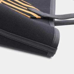 Pre Owned Hermes Pursangle Black Towar Military Canvas Toile Military Tote Bag