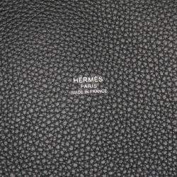 Pre Owned Hermes Pursangle Black Towar Military Canvas Toile Military Tote Bag