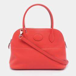 مملوكة مسبقًا Hermes Bolide 27 Rouge Tomate Swift Leather Shoulder Bag