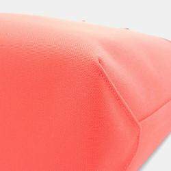 مملوكة مسبقًا حقيبة توت هيرمس ستيبل 25 قماش توال عسكري بني أحمر جلد سويفت