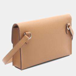 Pre Owned Hermes Hermesnap Go Biscuit Epsom Leather Shoulder Bag