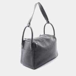 مملوكة مسبقًا Hermes Lindy 30 Black Taurillon Clemence Leather Shoulder Bag