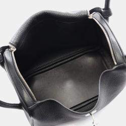 مملوكة مسبقًا Hermes Lindy 30 Black Taurillon Clemence Leather Shoulder Bag