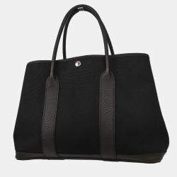 مملوكة مسبقًا Hermes Black Toile H Negonda Garden Party 36 PM Tote Bag