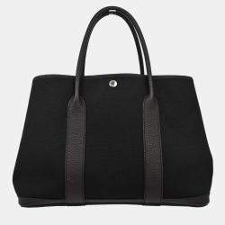 مملوكة مسبقًا Hermes Black Toile H Negonda Garden Party 36 PM Tote Bag