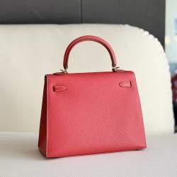 Pre Owned Hermes Kelly 25 Jaipur Pink Epsom Leather Light Gold Hardware