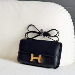 Pre Owned Hermes Constance Elan Black Epsom Leather with Gold Hardware