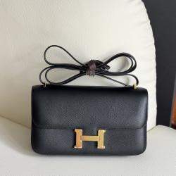 Pre Owned Hermes Constance Elan Black Epsom Leather with Gold Hardware