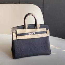 مملوكة مسبقًا Hermes Birkin 25 Black Togo Leather Palladium Hardware