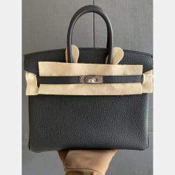 مملوكة مسبقًا Hermes Birkin 25 Black Togo Leather Palladium Hardware