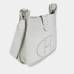 Pre Owned Hermes Gris Perle Clemence Evelyne III 29 PHW