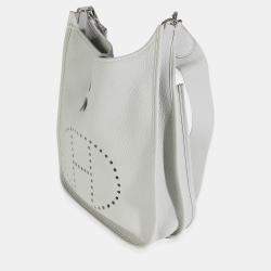 Pre Owned Hermes Gris Perle Clemence Evelyne III 29 PHW