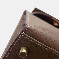 Pre Owned Hermes Kelly Sellier Etoupe Epsom Size 28