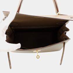 Pre Owned Hermes Kelly Sellier Etoupe Epsom Size 28