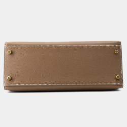 Pre Owned Hermes Kelly Sellier Etoupe Epsom Size 28