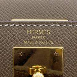 Pre Owned Hermes Kelly Sellier Etoupe Epsom Size 28
