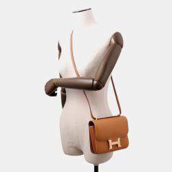 Pre Owned Hermes Constance 3 Miroir Gold Epsom Size Mini