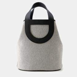 Pre Owned حقيبة هيرمس إن ذا لوب قماش إكرو/أسود سويفت جلد مقاس 23